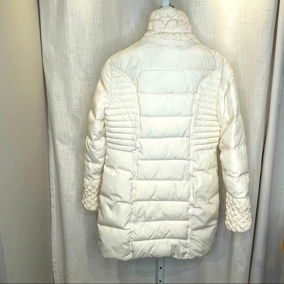 Betsy Johnson Cream Knee Length Puffer Coat - L - Picture 2 of 7